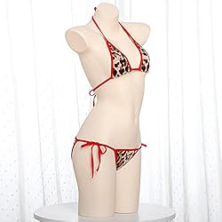 Women's Halter Triangle Bikini Sets Leopard Thong