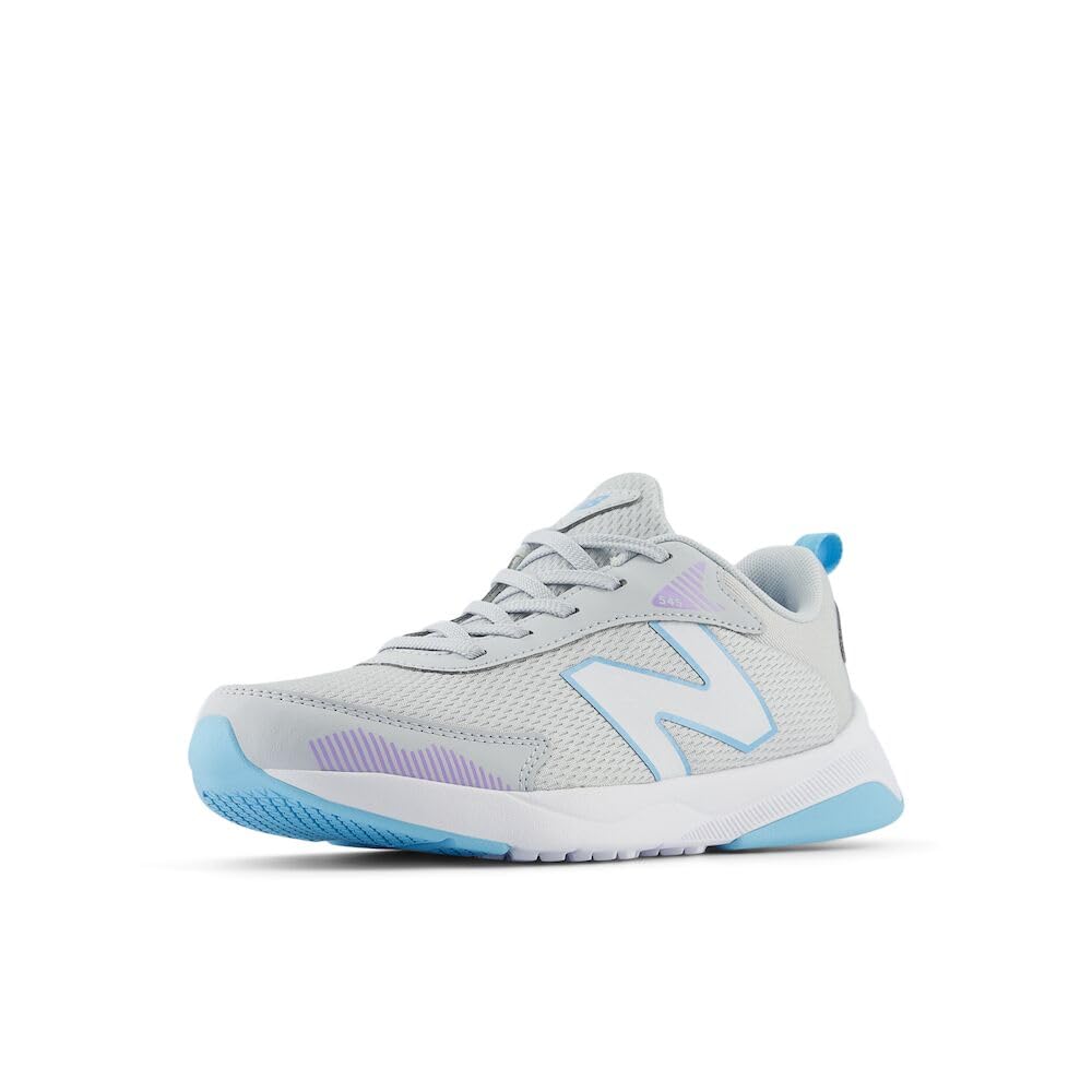 New Balance Dynasoft 545 V1 Lace-up Running Shoe, Granite/Lilac Glo/Team Sky Blue, 6.5 Wide US Unisex Big_Kid Image