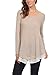 12 Ami Solid Long Knit Chiffon Hem Tunic Top Beige Marled 2XL