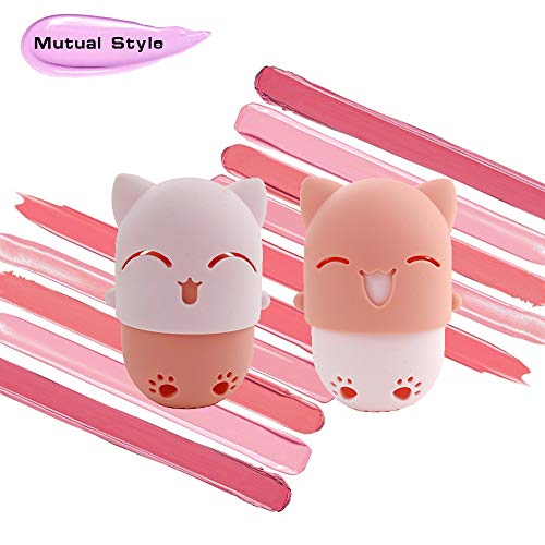 NaFurAhi Makeup Sponge Case, Cute Beauty Blender Containers, Silicon made Perfect for Traveling, Keep Makeup Sponges in a Safe &Sanitary, with 2 Fashion Hair Clips &2 Sponge Holders (Pink+Orange)