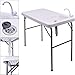 GYMAX Fish Table, Portable Folding Fish Table Fish Fillet Cleaning Cutting Table with Sink Faucet, for Outdoor Camping Picnic Partythumb 1