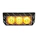 LAMPHUS 4pc SolarBlast 3W LED Emergency Vehicle Truck Grille Deck Warning Light Head (Flash Mode Sync-able Across Units) - Amber