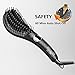 Jinri Straightening Brush, Ceramic Ionic Hair Straightener Brush for Hair Care, Hair Straightener Comb with LED Display, Auto-off and Auto Temperature Lock Black