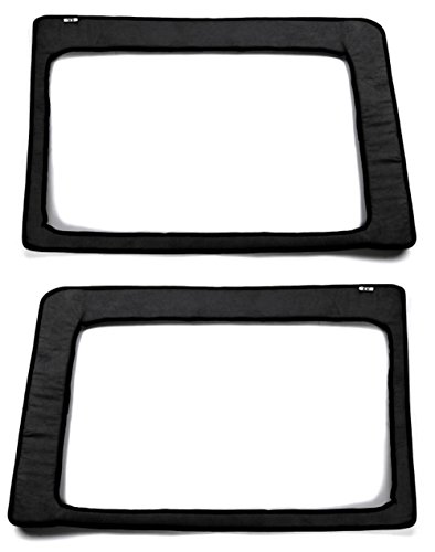 YOCTM Car Interior Rear Window and Roof Mesh Hardtop Heat Insulation Cotton Kit for Jeep Wrangler 2012 Up Car Styling (Black) - Thumbnail 5