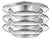 Wealers 8.5 Inch Stainless Steel Round Plate Set for Camping Outdoor with a Mash Carry Bag (Set of 3)