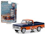 1971 Ford F-100 Gulf Oil Pickup Truck Orange and Dark Blue Running on Empty Series 7 1/64 Diecast Model Car by Greenlight 41070 D
