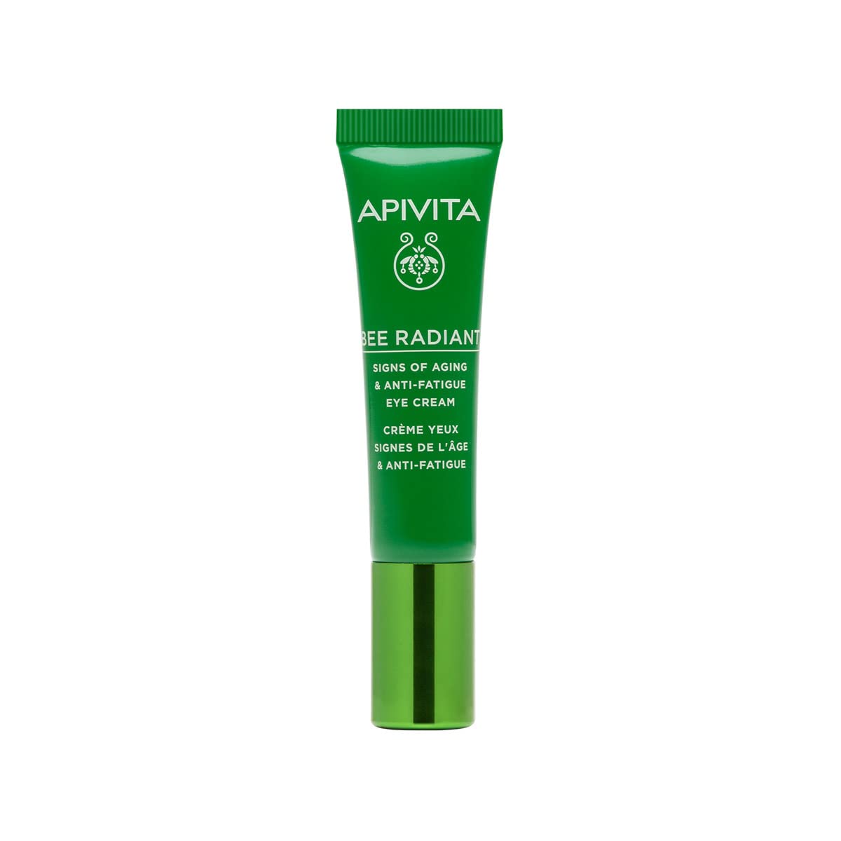 Apivita Bee Radiant Signs of Aging & Anti-Fatigue Eye Cream 15ml - Antiaging Brightening Eye Cream with Propolis, White Peony & Jasmine - Reduces Wrinkles Around Eyes, Dark Circles & Signs of Fatigue