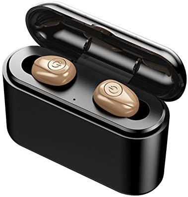 HeavFYj Mini Wireless Bluetooth 4.2 Bass Earphone Mic Headphone Earbud with Charge Box - Flesh