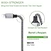 YUNSONG 3PACK (6FT) Lightning Cable Nylon Braided Charging Cord USB Cable Charger