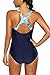 women's bathing suits one piece racerback swimwear competitive chlorine resistant swimsuits,Air Blue,XL