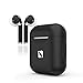 Airpod Drop Proof Protective Case Bundle Two Sets Airpod Skins (Black)