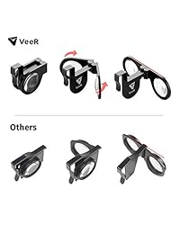 Veer Mini plegable de plástico anteojos 3d de realidad virtual con HD VR lente, realidad virtual, compatible con Android y iOS Smartphones de 3.5   6 inches (negro), 10 packs