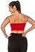 Kurve Seamless Bandeau Tube top - UV Protective Fabric, Rated UPF 50+ (Non-Padded) Made in USA, Red, X-Small/Medium