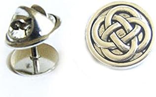JewelrylizedCeltic Tie Tack, Antiqued Silver Round Celtic Tie Pin