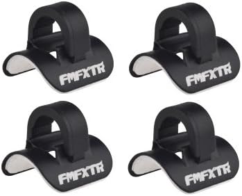 happybuying88 Alloy Stick-On Guides w/C-Clips Black; Box/4