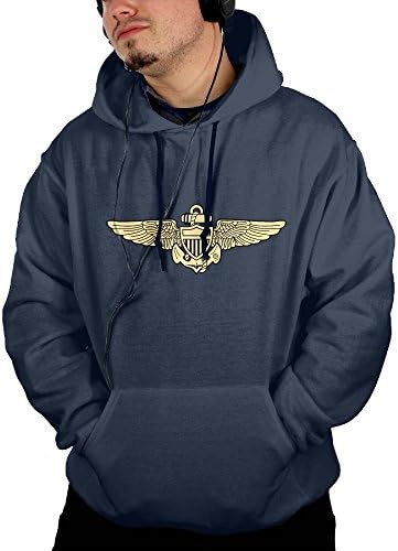 Lenajty Hoodie Naval Aviation Insignia 100% Cotton Men Hoodies Fashion Hoodies With Pockets