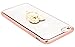 Bastex iPhone 6 Plus / 6s Plus Case, Ultra Thin Clear Luxury TPU Rose Gold Bumper Case Cover with Attachable Heart Pink Diamond Ring Holder for Apple iPhone 6 Plus/6s Plus