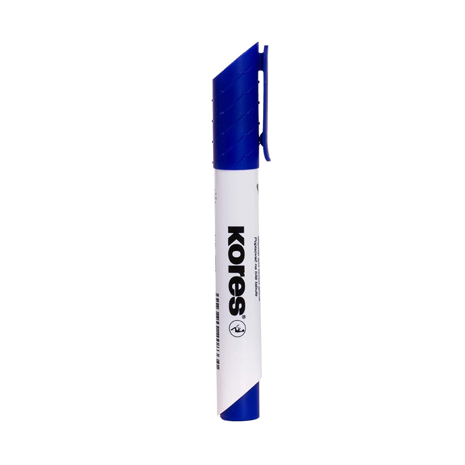 Kores - Blue Whiteboard Marker Pens - K-Marker XW1, Round Tip with Low-Odour Ink - Dry Wipe Marker Pens - School Supplies, Office Supplies - Pack of 12