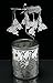 Butterfly Spinning Candle Holder - Laser Cut Silver Butterflies with a Floral Designed Base - Scandinavian Design - 6.25