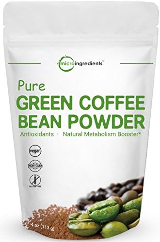 Micro Ingredients Premium Pure Green Coffee Bean Powder, 4 oz