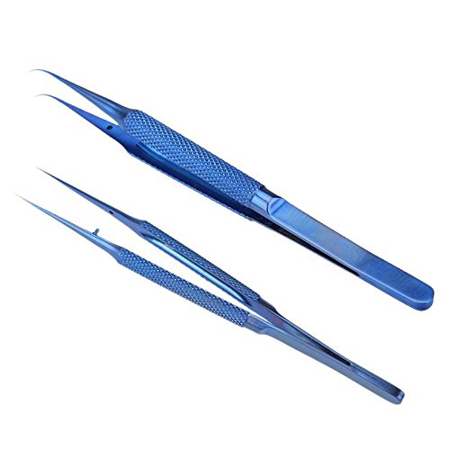 VIPFIX 0.15mm Pointed Fine Tip Titanium Alloy Tweezers Anti-Acid Anti-Static Tweezers for Phone Motherboard Soldering Repair Under Microscope