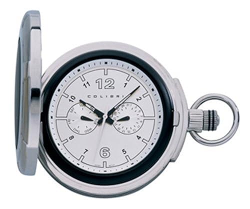 Colibri Pocket Watch Day and Date Stainless Steel PWQ098895S in