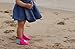SUIEK Baby Boys Girls Swim Water Shoes Infant Pool Beach Sand Barefoot Aqua Socks (Rose Red, Medium)