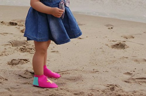 image for TANZKY Unisex Baby Infant Swim Shoes Water Shoes Beach Shoes (Rose Red