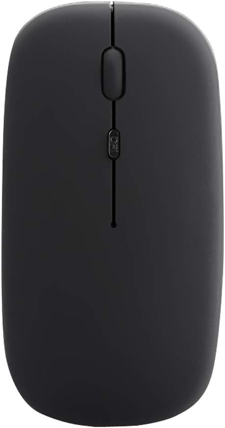 SUImeito 2.4GHz Rechargeable Wireless Mouse Silent Button Ultra Thin USB Optical Mice New Munse 10 m Wireless Range (Black)