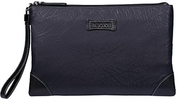 Amazon クラッチ セカンドバッグ メンズ ハンドバッグ ビジネス レザー 本革 紳士セカンドバック 黒 パボジョエ Pabojoe ブラック 財布
