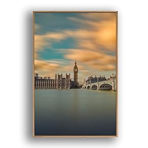 Framed Canvas Wall Art for Living Room, Bedroom Brooklyn Bridge and New York City Canvas Prints for Modern Home Decoration Ready to Hang - 16"x24" inches