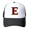 SAXON13-For-Men-Women-Baseball-caps-Meshback-Elon-University-E-Logo-Cap-Hats-Black