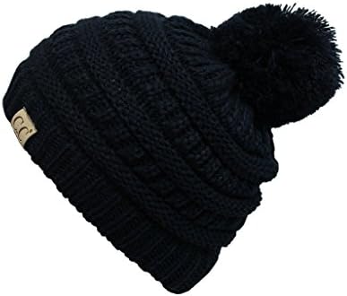 BYSUMMER C.C Kids Baby,Toddler and Children Soft Warm Skull Cap Beanie Winter (Black)