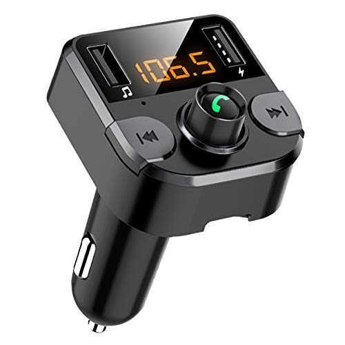 AZWang Bluetooth Fm Transmitter(Upgraded Version), Bluetooth Car Charger,Bluetooth Adapter for Car,Hands-Free Calling MP3 Car Charger with 2 USB Ports,FM Radio - Thumbnail 7