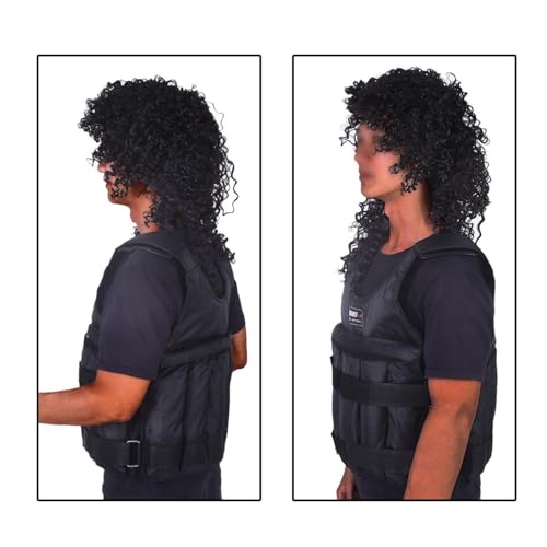 Gilet Lesté Réglable Vide, Gilet de Musculation Charge Maximale 50 kg/110 LB, Veste De Course Sports pour Hommes Femme, pour Crossfit, Musculation, Street Workout et Course à Pied (A)
