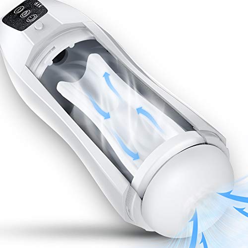 Elektrischer masturbator cup Oral sexspielzeug mit Drücken-Saugen Modi und Ein Klick zum Orgasmus Männer sexspielzeug Eichel und Penis masturbieren, Sexspielzeug für männer 3D silikone Liner Moruioy