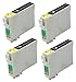 4 Pack Elite Supplies ® Remanufactured Inkjet Cartridge Replacement for #48 T048 T0481, Epson T048120 Black, Works With Epson Stylus Photo R200, Stylus Photo R220, Stylus Photo R300, Stylus Photo R300M, Stylus Photo R320, Stylus Photo R340, Stylus Photo R500, Stylus Photo R600, Stylus Photo RX500, Stylus Photo RX600, Stylus Photo RX620 (4 Black)