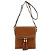 Flap Top Double Compartment Crossbody Bag with Tassel Accent