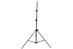 Manfrotto 1052BAC 93" Air Cushioned Aluminum Compact Stand with 3-Sections & 2 Risers, Black