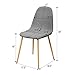 Giantex Set of 2 Kitchen Dining Chairs, Easily Assemble Modern Fabric Cushion Seat Chair w/Wood Legs, Mid Century Armless Chairs for Kitchen, Dining Room, Restaurant, Gray