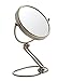 Jerdon MC449N 5.5-Inch Folding Travel Mirror with 10x Magnification and Velveteen Storage Pouch, Nickel Finish