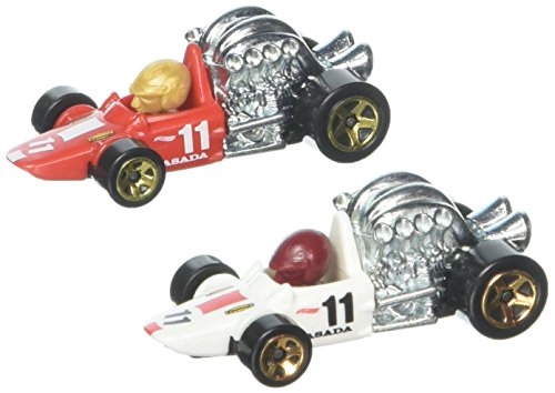 Hot Wheels 2017 Tooned Head Starter 1/10, Set of 2 Cars: Red & White