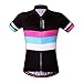WOSAWE Women Short Sleeve Cycling Jersey ONLY, ColorShine, Size L