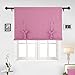 Deconovo Solid Tie Up Shades for Girls Room - Rod Pocket Blackout Curtain Panels, Window Curtain for Nursery (Pink, 46W x 63L, 1 Panel)