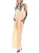 Fanala Women V Neck Spaghetti Strap Summer Beach Maxi Long Sundress M