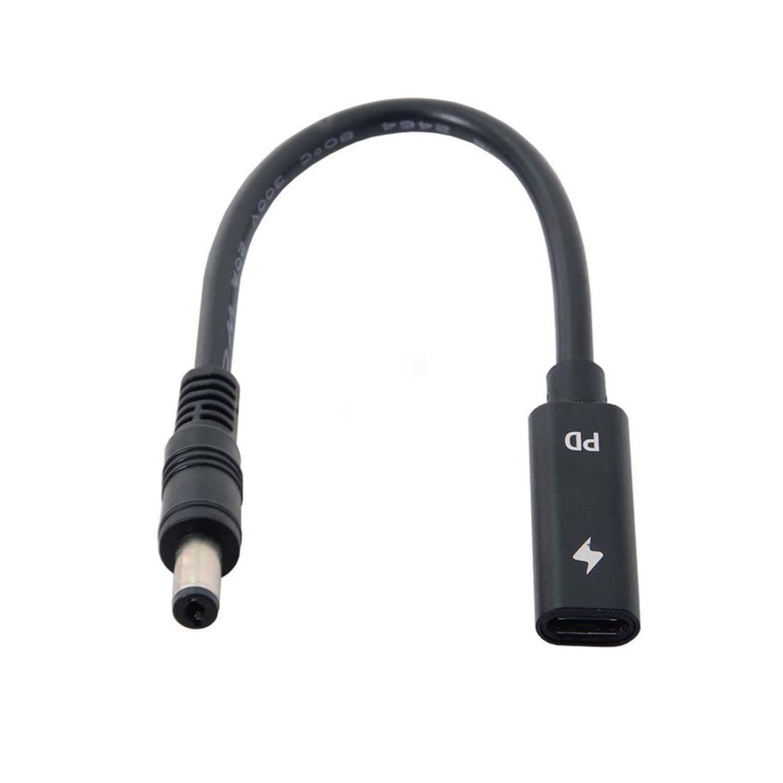 CY Type C USB-C Female Input to DC 5.5 * 2.1mm Cable for Laptop