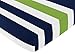 Sweet Jojo Designs Fitted Crib Sheet for Navy Blue and Lime Green Baby/Toddler Bedding Set Collection - Stripe Print