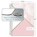 HARDCOVER Academic Planner 2019-2020: (June 2019 Through July 2020) 5.5 Daily Weekly Monthly Planner Yearly Agenda. Bonus Bookmark, Pocket Folder and Sticky Note Set (Pink Marble Triangles)