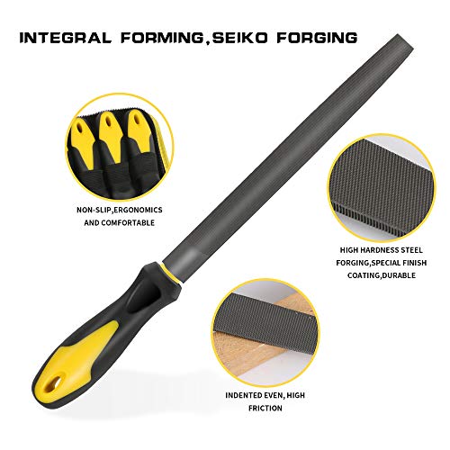 18Pcs File Set ACOOJ, Round and Flat File Kits are Made of High Carbon-Steel