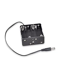 HTTX 12 V AA batería Pack, 8 x 1,5 V AA batería caja de almacenamiento, caja de almacenamiento de batería con 0.217 in x 0.083 in DC Plug